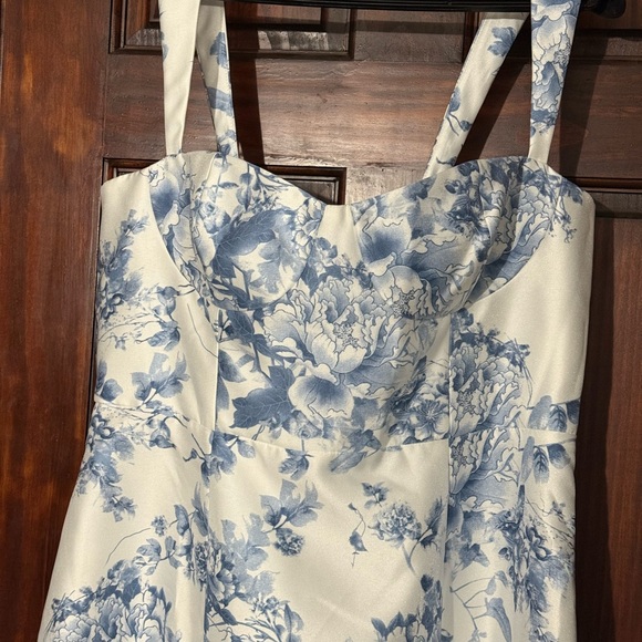 Alfred Sung [ 16] D852FP Floral Lace Up A-Line Gown Cottage Rose NWT $289 - Picture 12 of 13